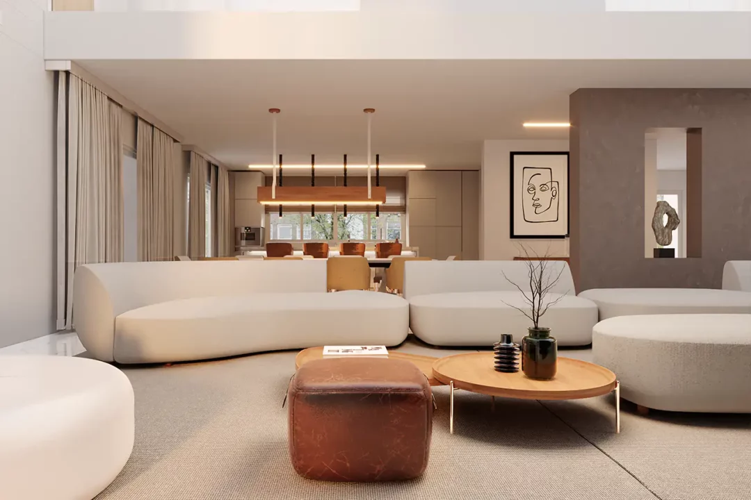 Terrace, living room and bedrooms